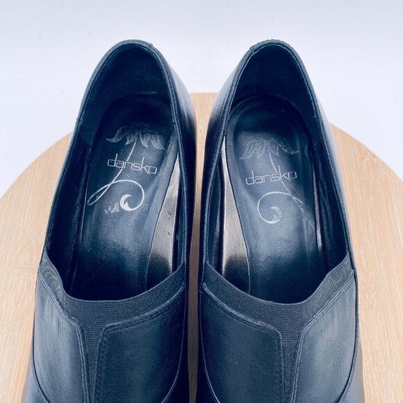 Dansko Shoes Womens 10 41 Black Leather Loafers Whimsygoth Fairy - Picture 4 of 11